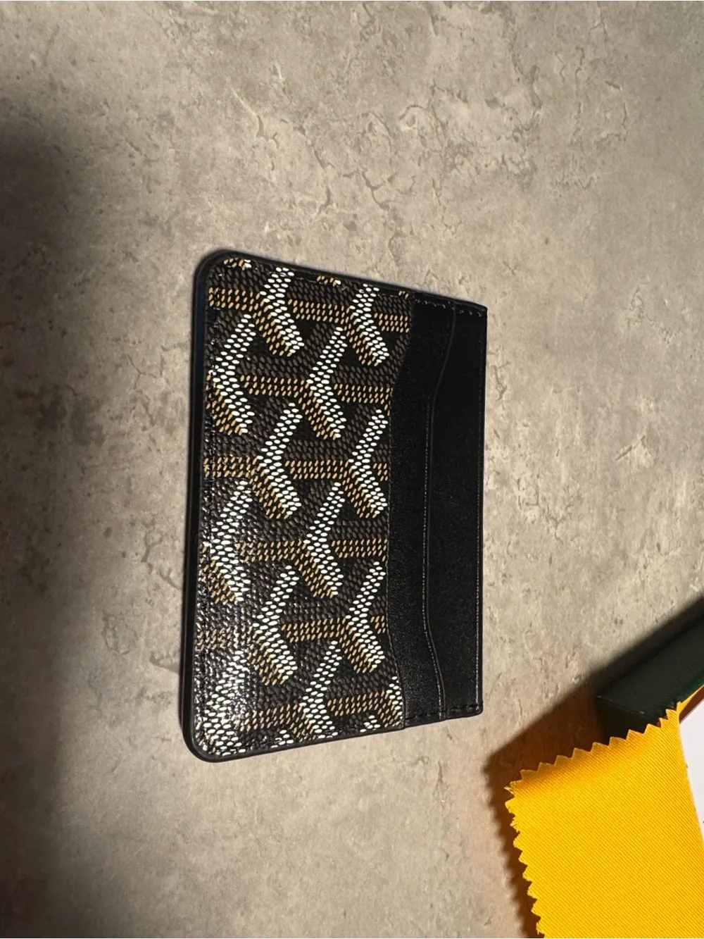 Goyard Black and Brown Card Case Wallet
